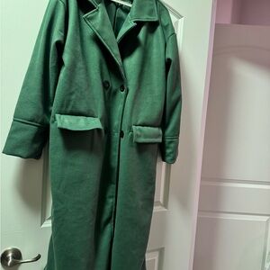 Green Double-Breasted Coat